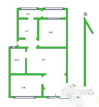 交通局宿舍(七一路)3室2厅1卫户型图