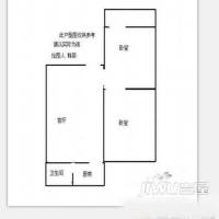 铁路电器化宿舍2室1厅1卫户型图