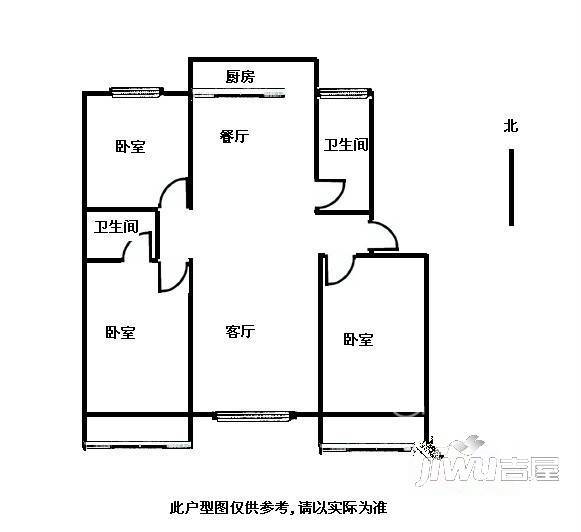 海怡佳苑1室1厅1卫户型图