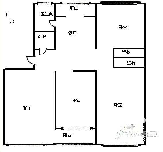 海怡佳苑1室1厅1卫户型图