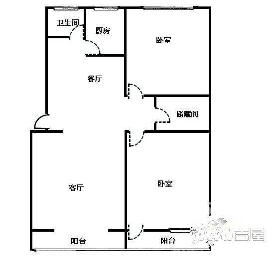 海怡佳苑1室1厅1卫户型图