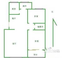 幸福园小区2室2厅1卫户型图