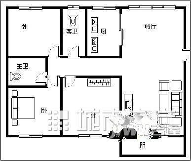 新荣家园3室2厅1卫户型图