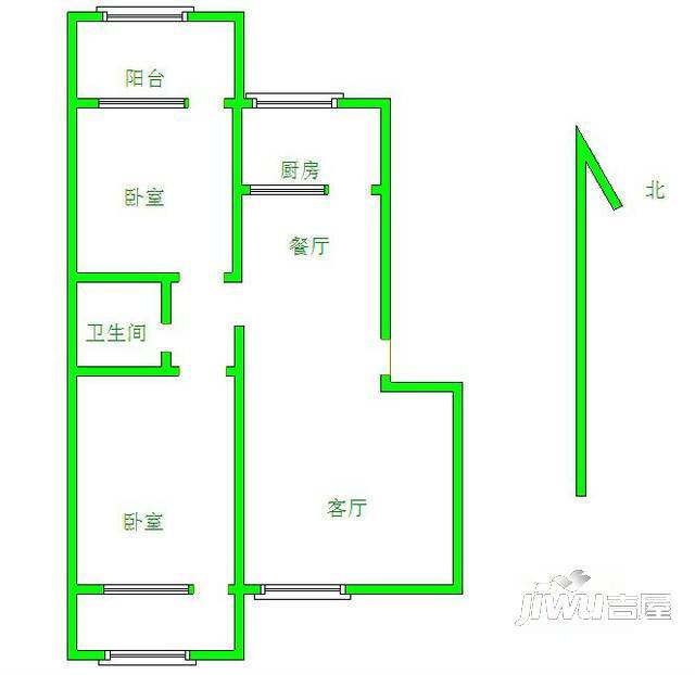 建安三公司宿舍2室0厅0卫户型图
