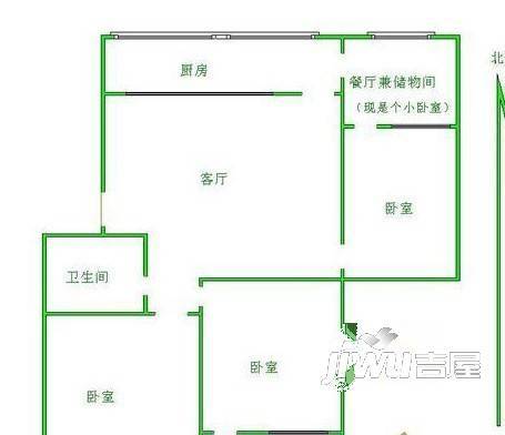 稻香苑3室2厅1卫户型图