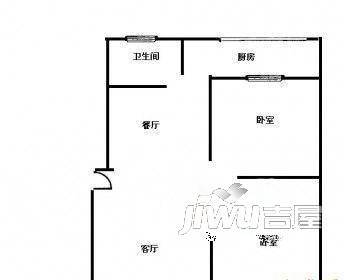 稻香苑3室2厅1卫户型图