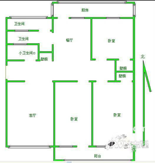 房管局宿舍(东风路)2室0厅0卫户型图