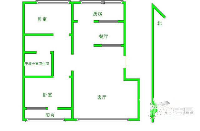 房管局宿舍(东风路)2室0厅0卫户型图