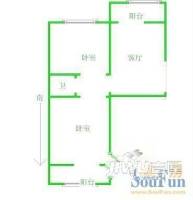 政府四号区1室1厅1卫户型图