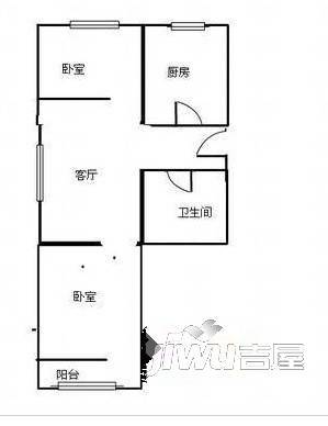 京电北院3室1厅1卫户型图