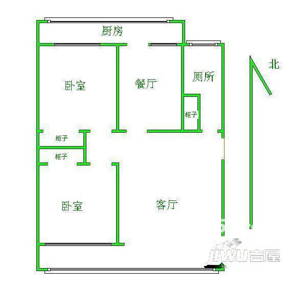 职工医学院宿舍4室0厅0卫户型图