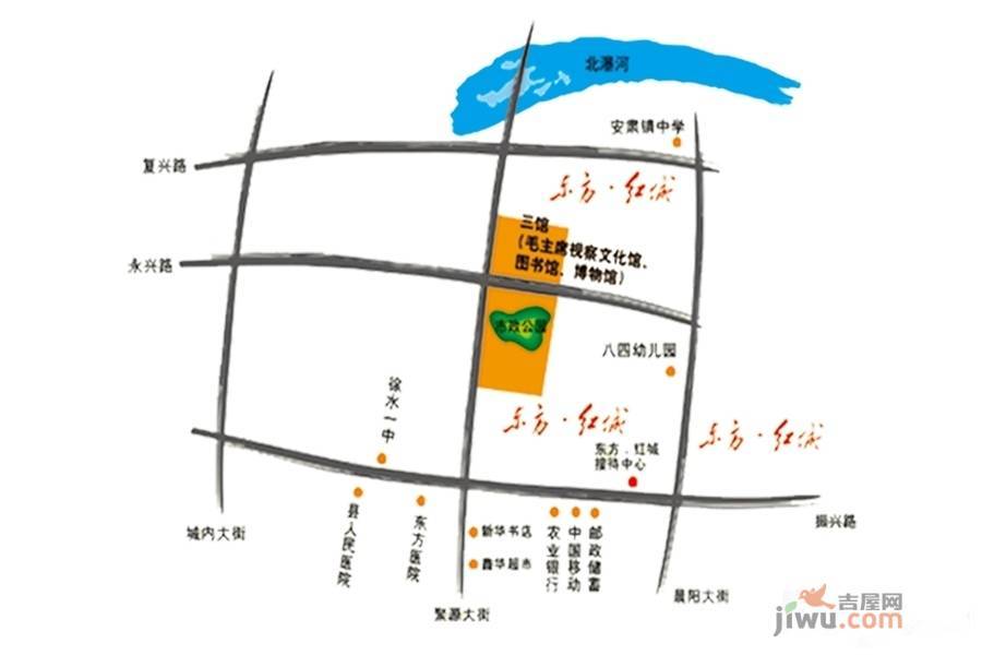 东方红城位置交通图1