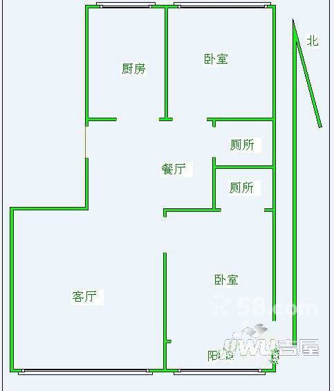 广厦新区2室0厅0卫户型图