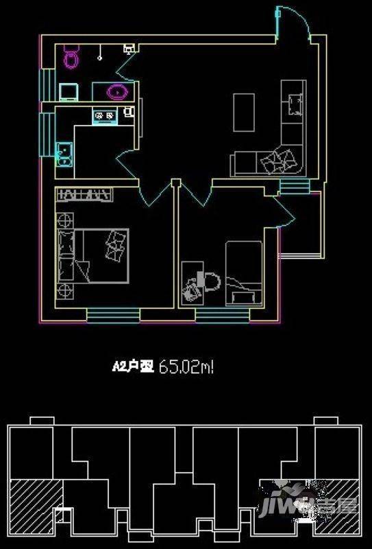 紫横家园3室1厅0卫户型图