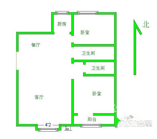 尚北岚庭2室0厅0卫户型图