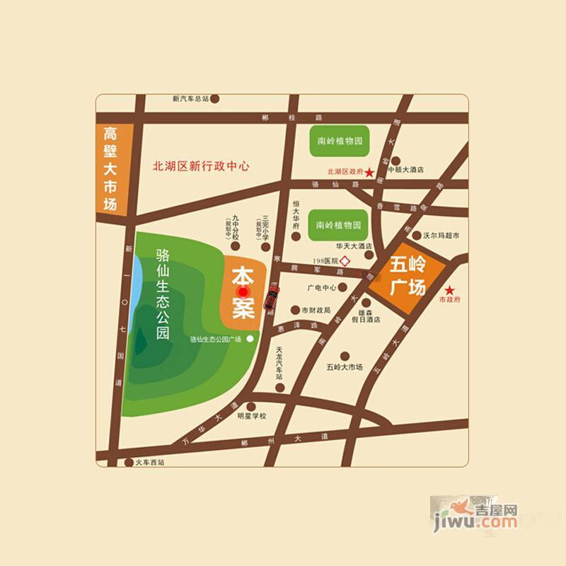 岭秀福城位置交通图图片