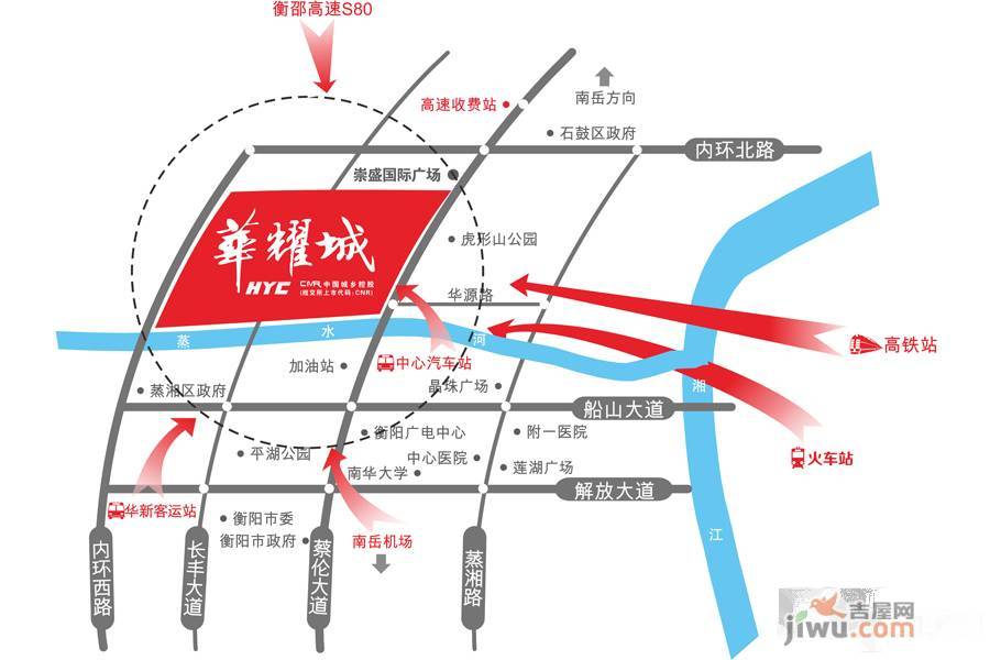 华耀城位置交通图2