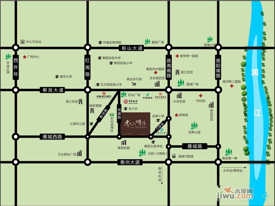 香山明珠位置交通图图片