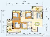 珠江愉景新城4室2厅2卫153.9㎡户型图