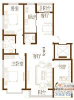 阳光苑3室2厅2卫120㎡户型图