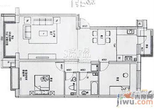 东苑新城3室2厅2卫114㎡户型图