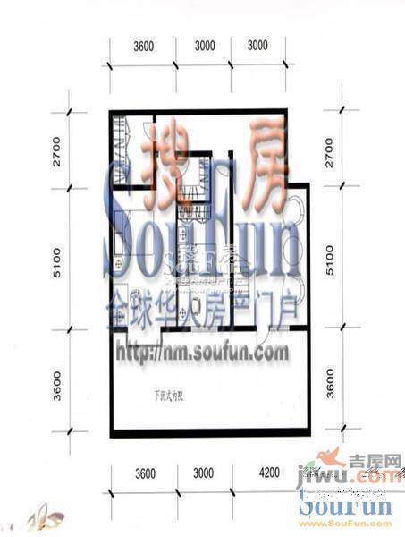 怡馨园2室2厅1卫110.8㎡户型图