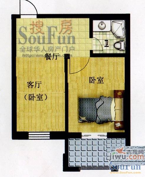 鼎丰丽景天下2室2厅2卫88㎡户型图