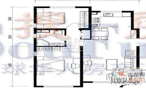 兴泰青橙部落2室1厅0卫96㎡户型图