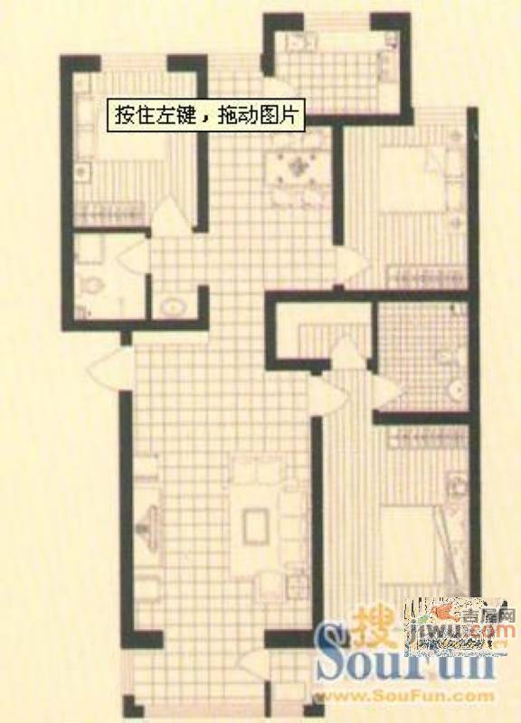 万嘉康城2室1厅1卫80.6㎡户型图