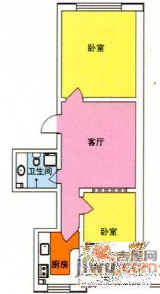 中华家园2室1厅1卫70㎡户型图