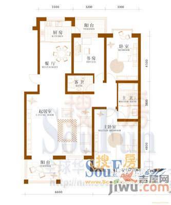 桥华世纪村紫华园1室0厅0卫户型图