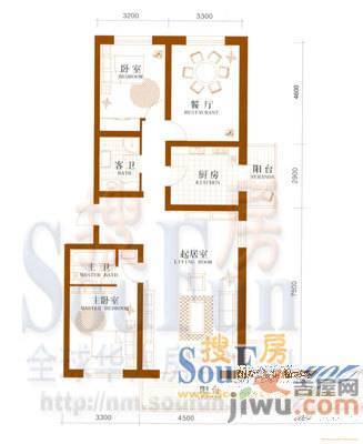 桥华世纪村紫华园1室0厅0卫户型图