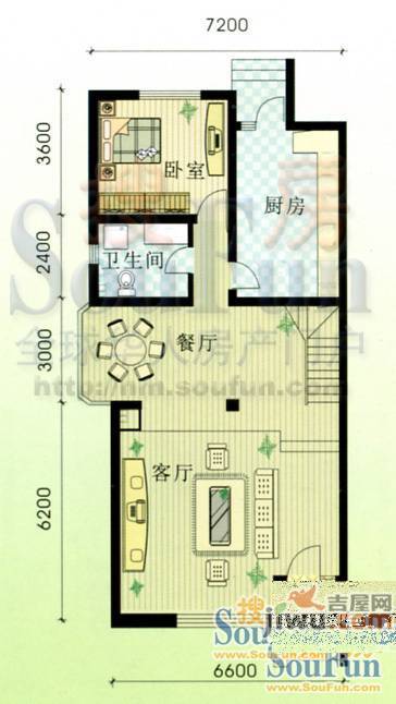 桥华世纪村紫华园1室0厅0卫户型图