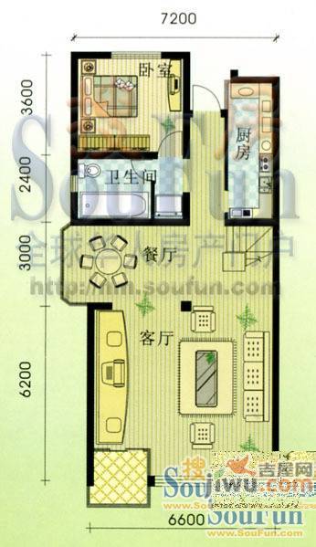 桥华世纪村紫华园1室0厅0卫户型图