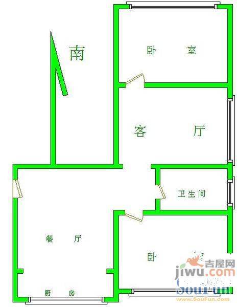 家和小区(新城区)3室2厅1卫户型图