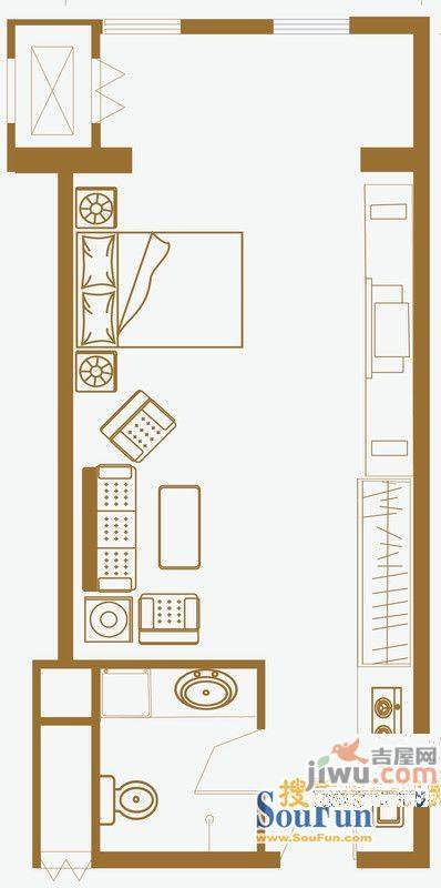 家和小区(新城区)3室2厅1卫户型图