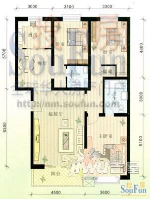 山城小区3室2厅1卫户型图