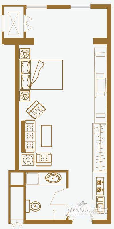 兴和小区2室2厅1卫户型图