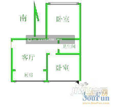 新建小区2室2厅1卫户型图