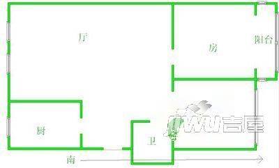 银河小区2室1厅1卫户型图