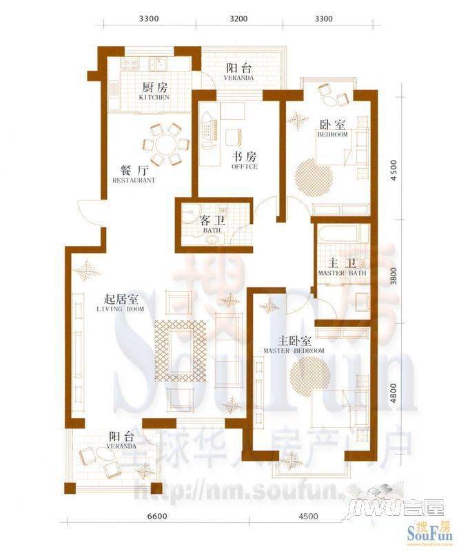 桥华世纪村尚华园1室1厅1卫户型图