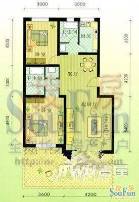 桥华世纪村尚华园1室1厅1卫户型图