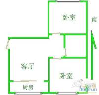 探矿小区2室1厅1卫户型图