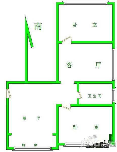 中房小区2室1厅0卫户型图