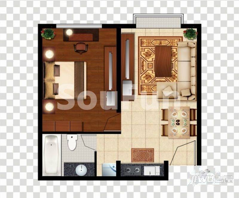 巨海城一区4室2厅2卫户型图