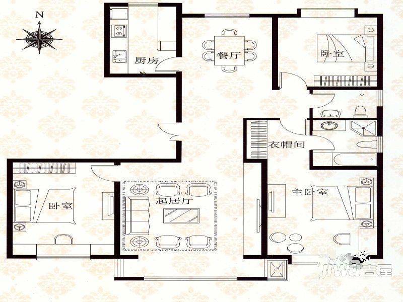 冶建小区4室2厅0卫户型图