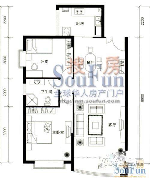 冶建小区4室2厅0卫户型图