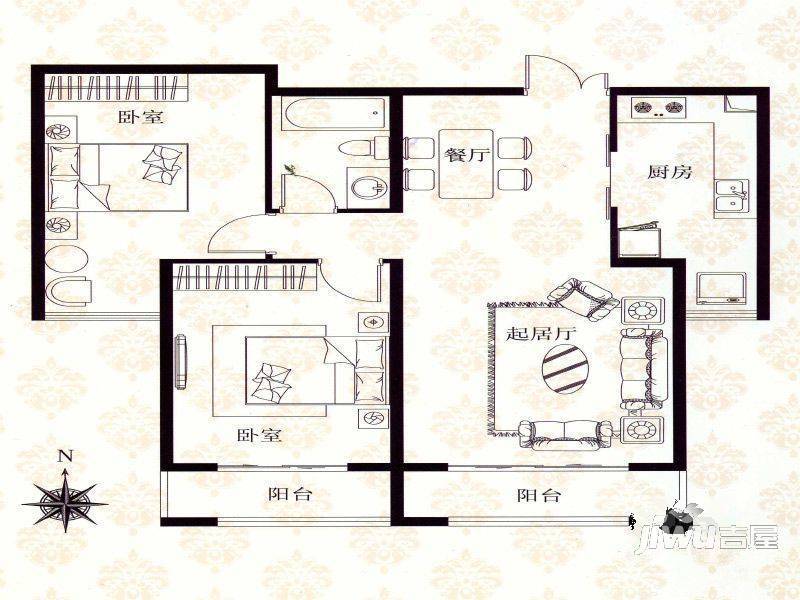 冶建小区4室2厅0卫户型图