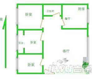 爱民小区3室2厅1卫150㎡户型图