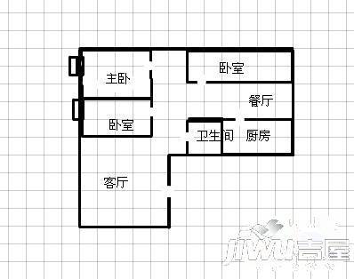 爱民小区3室2厅1卫150㎡户型图